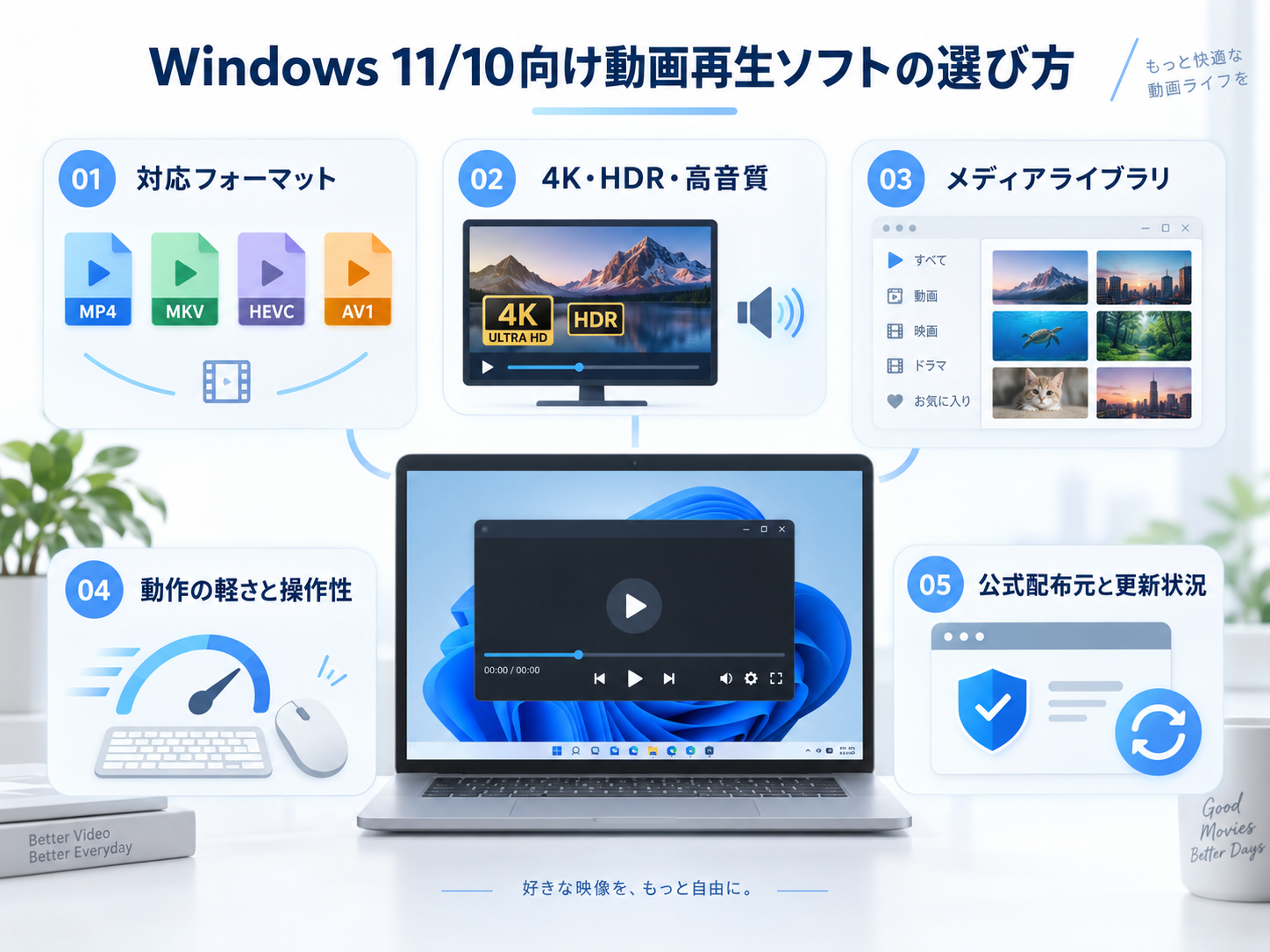 Windows 11/10向け動画再生ソフトの選び方