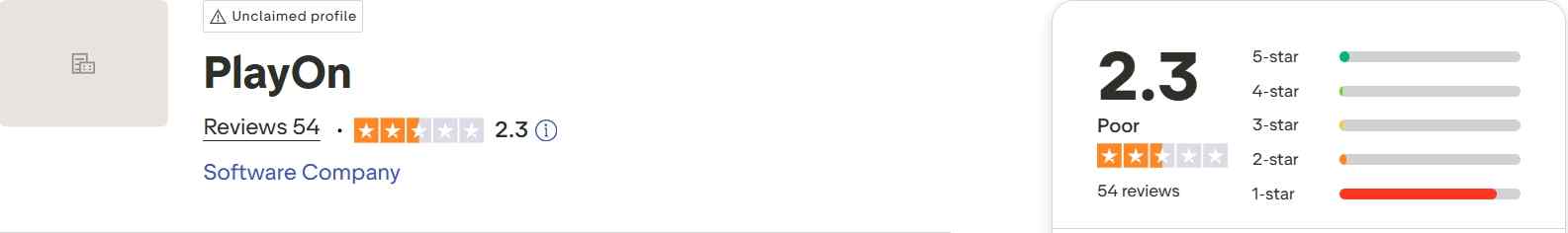 playon receives lots of negative reviews on trustpilot
