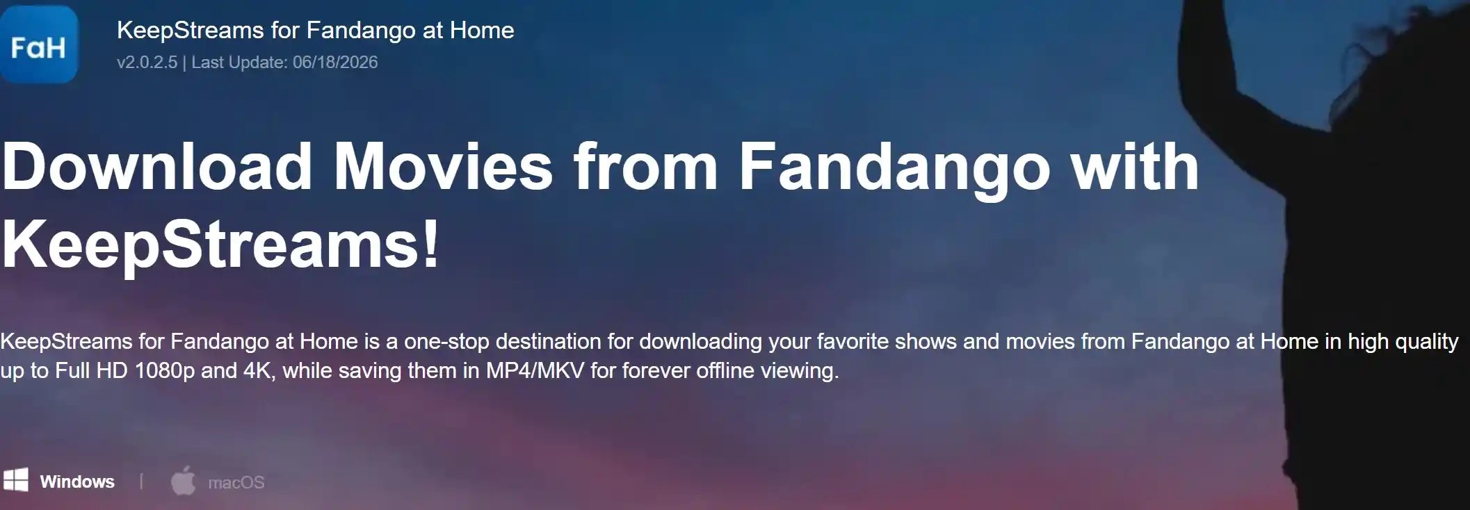 keepstream for fandango at home