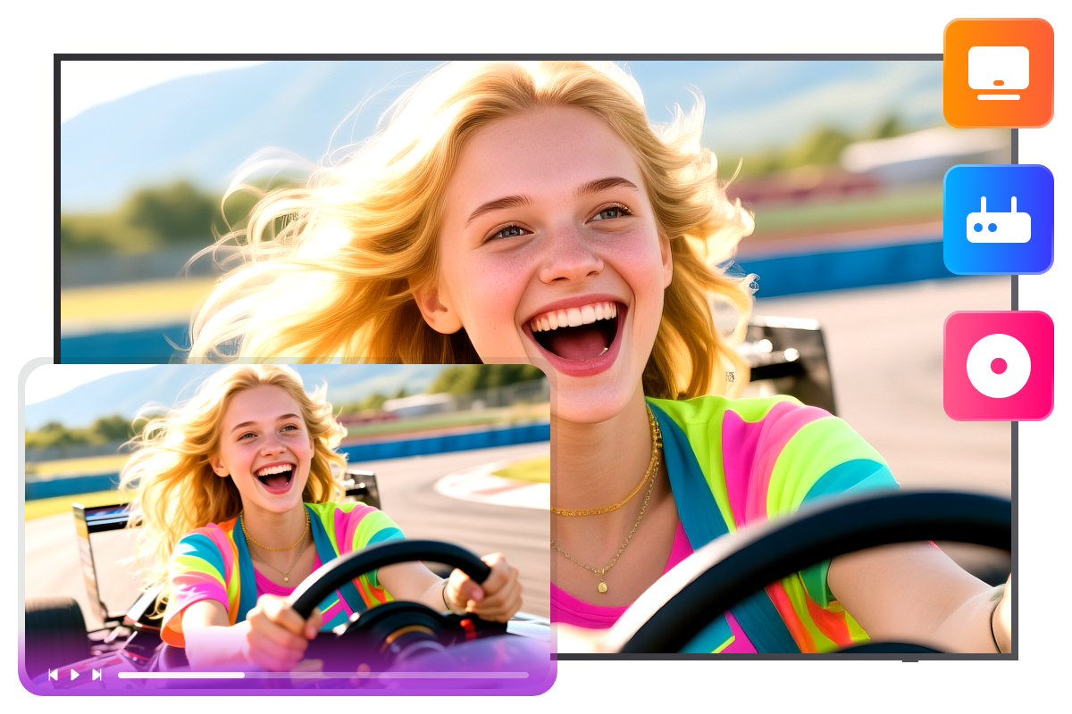 PC and TV Playback Modes Optimized for Small/Huge Screens