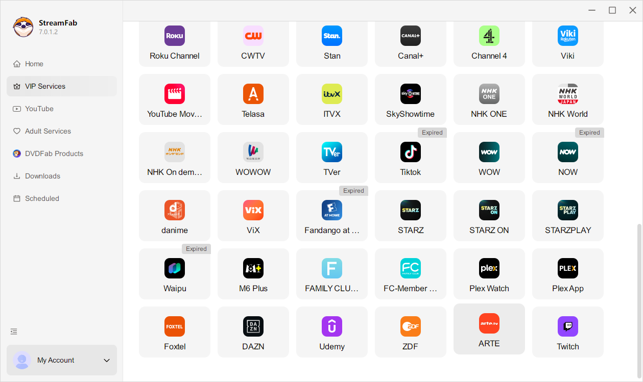 如何使用 StreamFab 下載 ARTE 影片 步驟 1