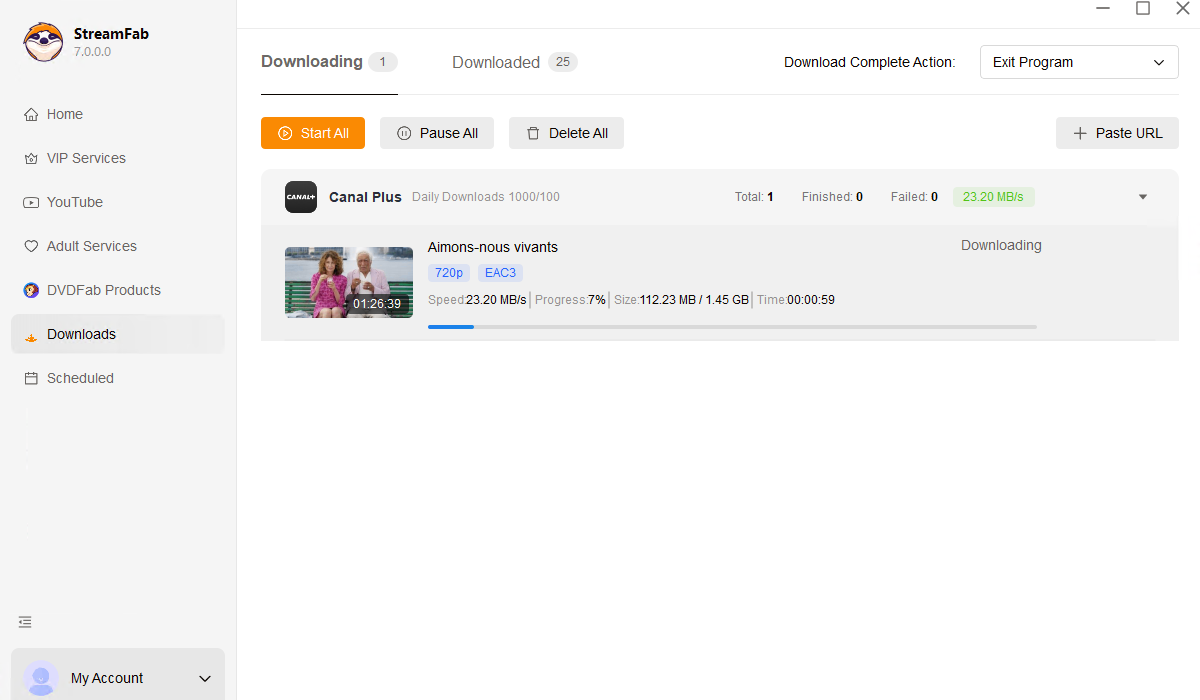 從canal plus下載視訊