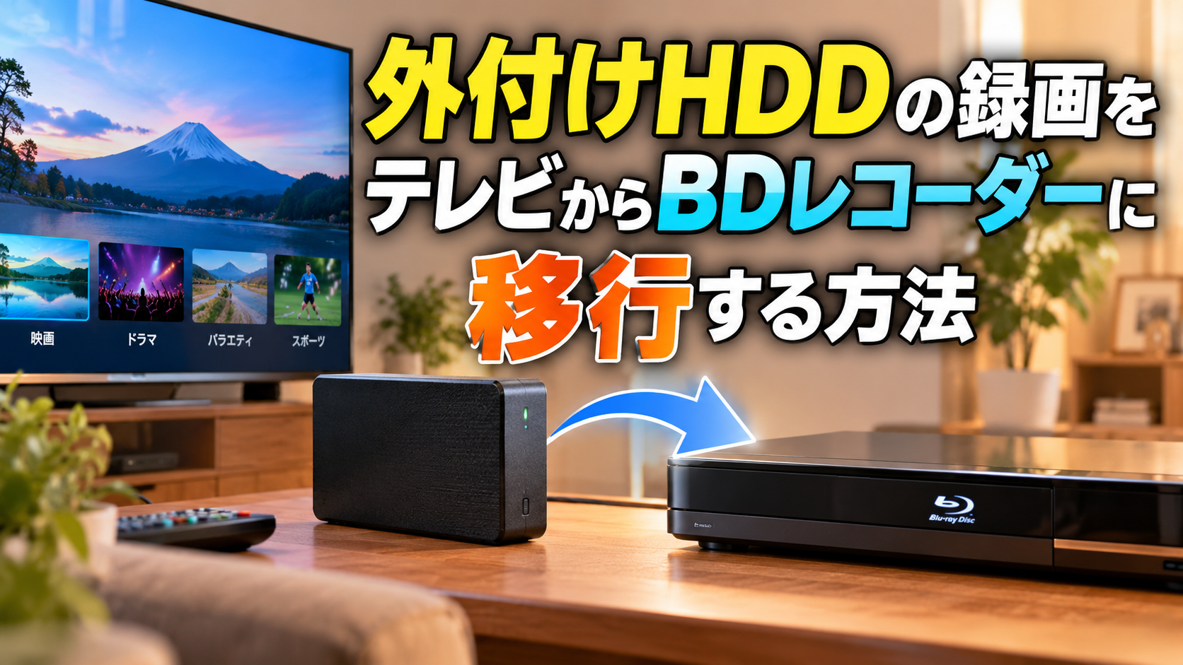 【2026年最新】外付けHDDのテレビ録画をBDレコーダーへ移す方法！ダビング・ブルーレイ保存を解説