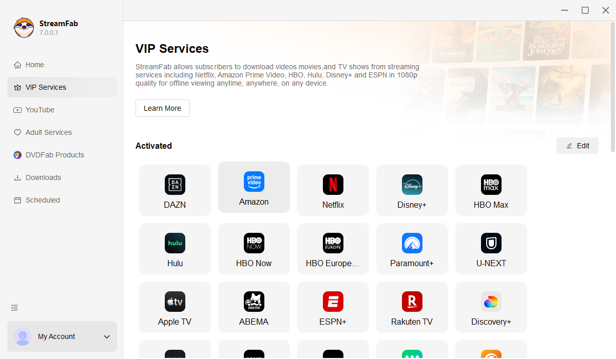 comment télécharger depuis dazn avec streamfab étape 1