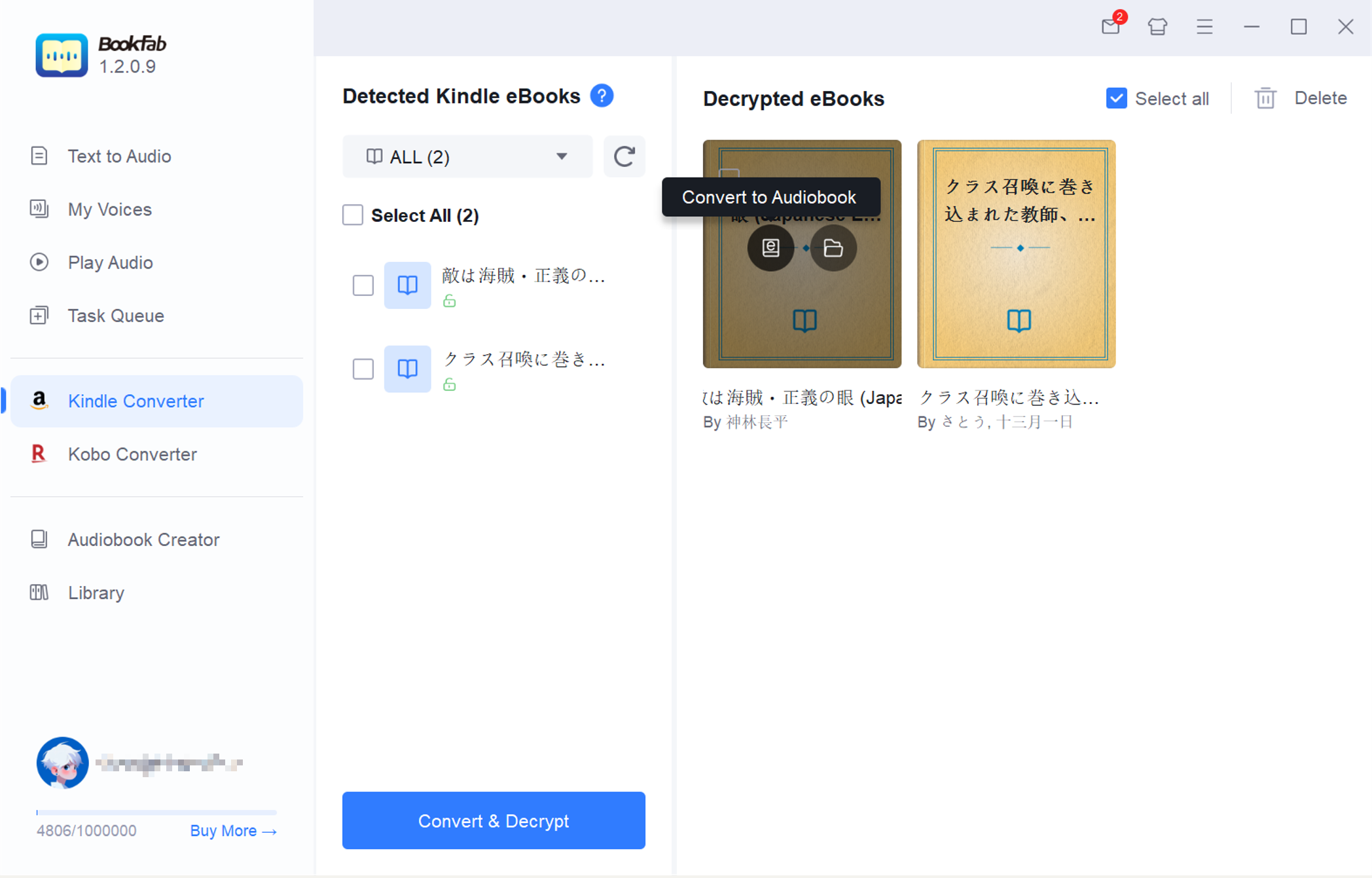start to convert kindle to epub
