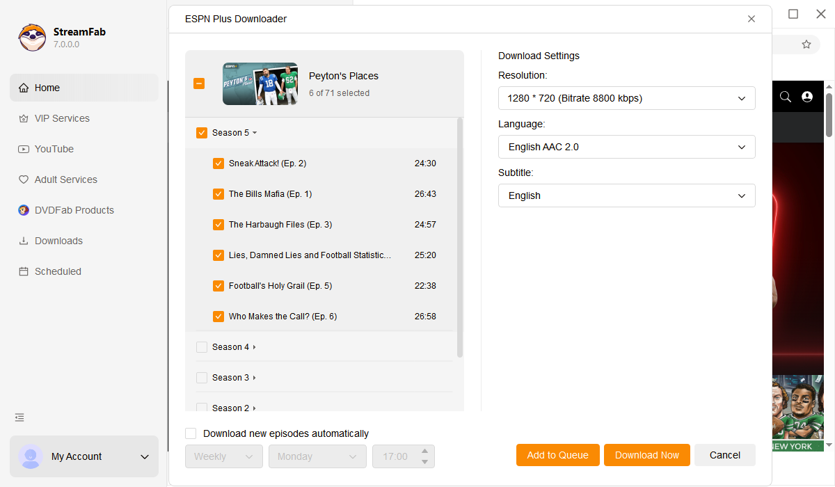 Lire une vidéo espn