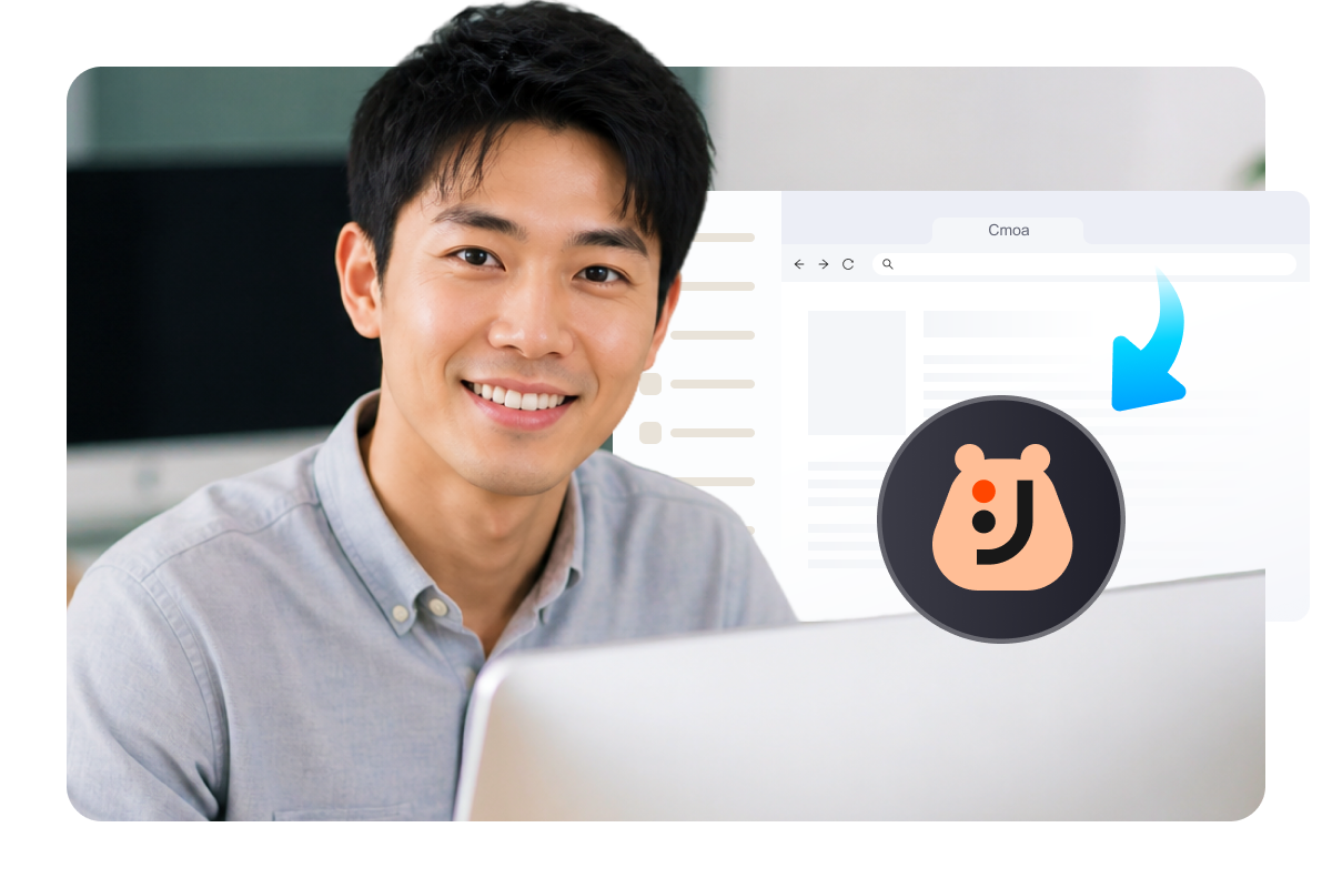 Built-in browser accessing Cmoa directly
