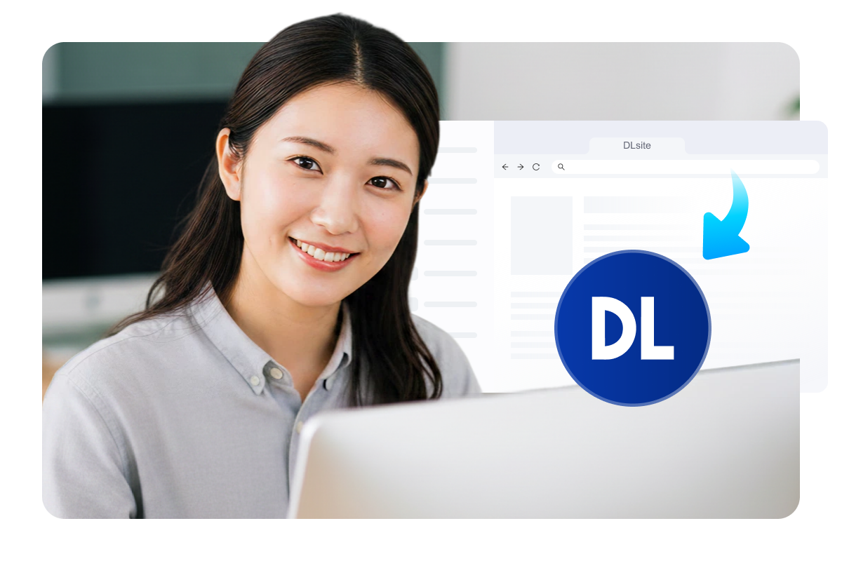Verwenden des integrierten Browsers für direkten Zugriff auf DLsite ohne App-Wechsel