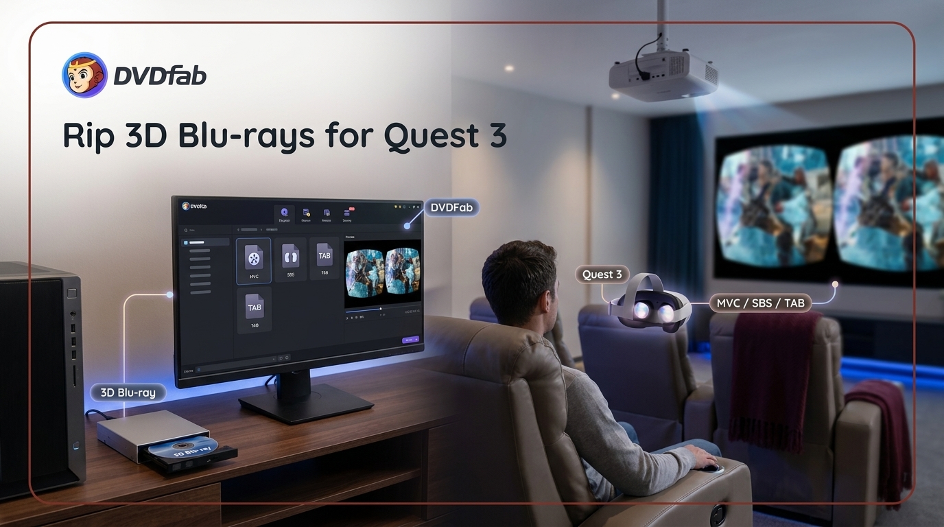 How to Rip 3D Blu-ray to MVC, SBS or TAB for Quest 3, Projectors & PC