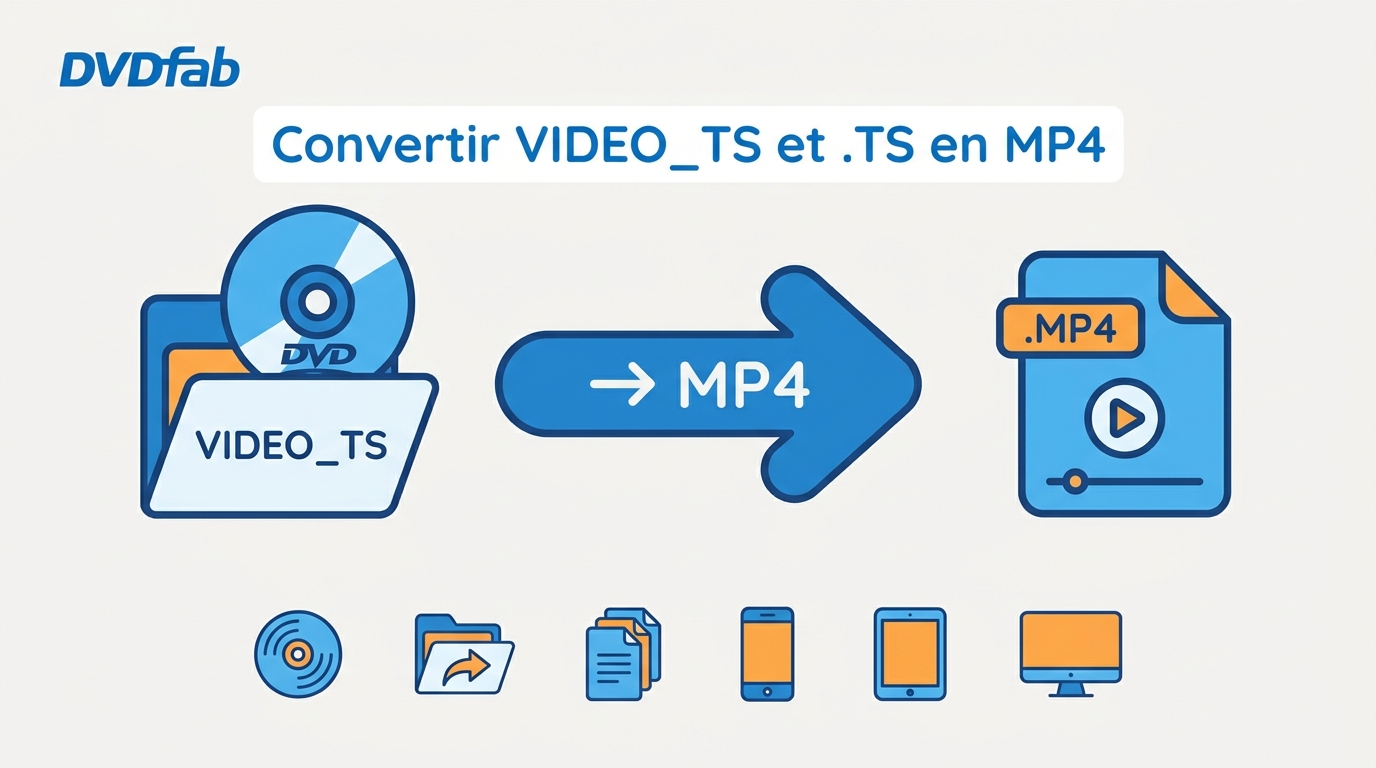 Convertir VIDEO_TS ou .TS en MP4 : 6 méthodes selon votre source