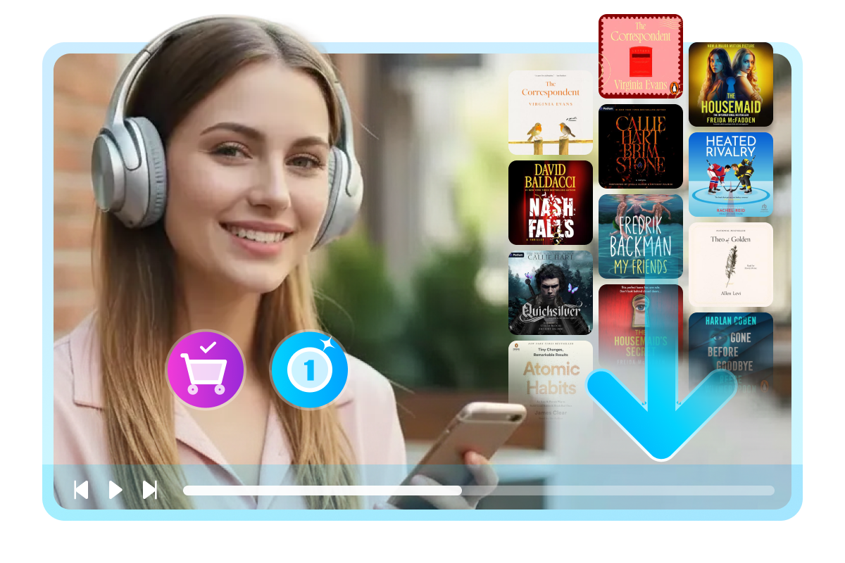 audiobooks.comライブラリからオーディオブックをダウンロード