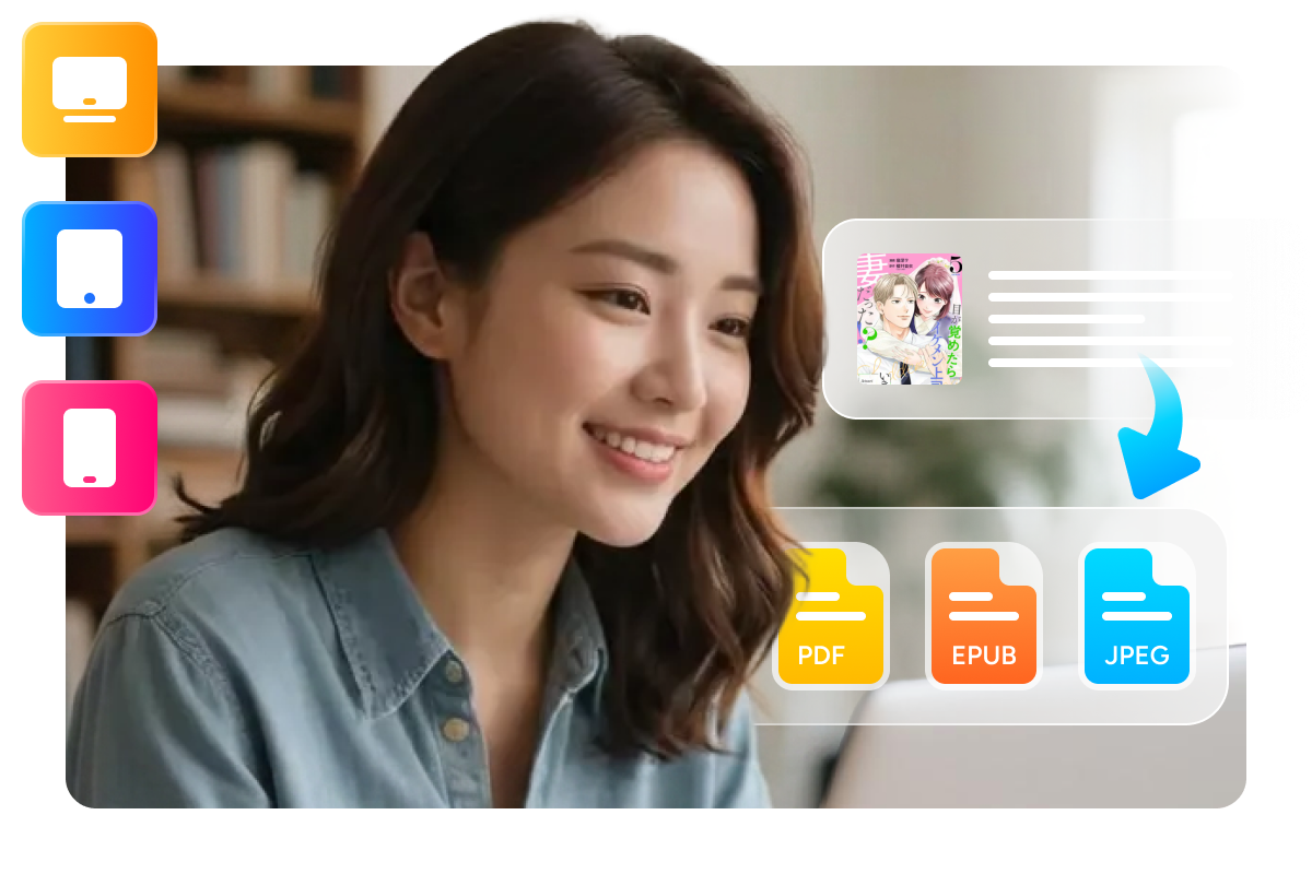 ebookjapan-Manga in PDF-, EPUB- oder JPEG-Dateien exportieren