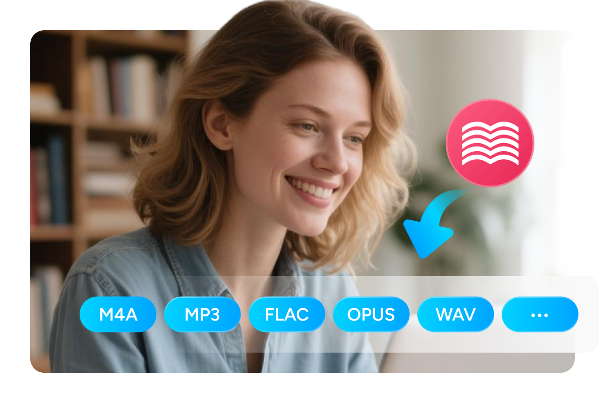 Export audiobooks in multiple formats