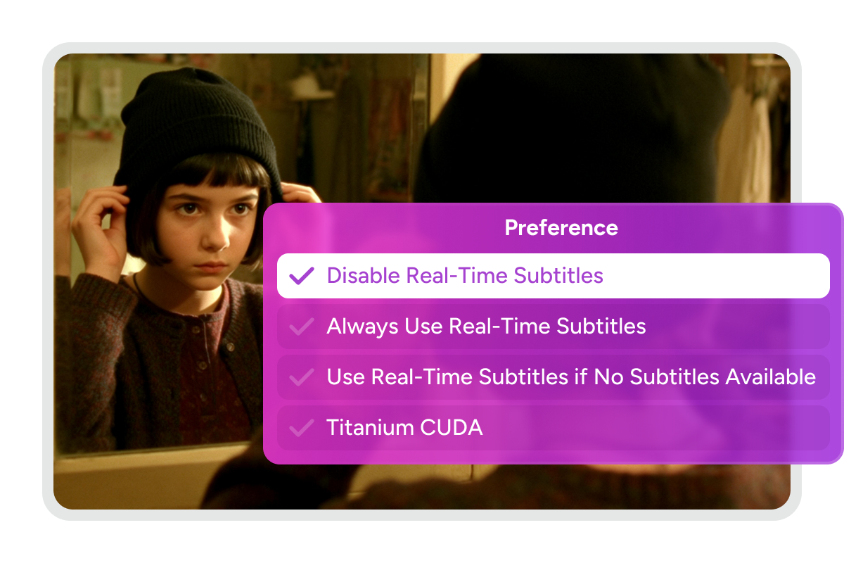 enable or disable auto subtitles based on your preference