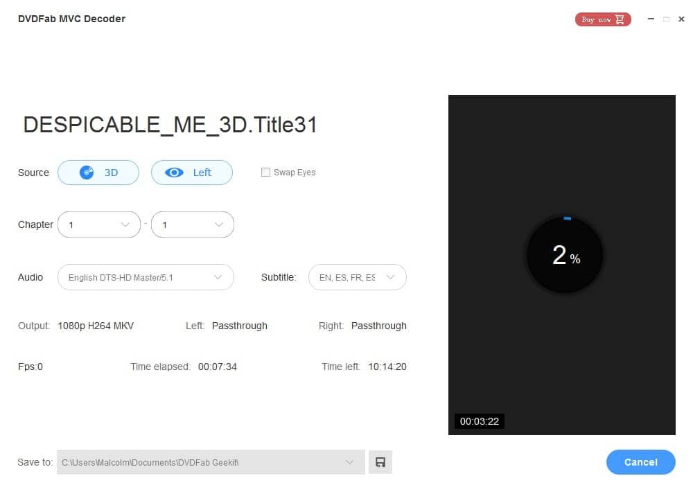 Starten Sie DVDFab MVC Codecs und wählen Sie MVC Decoder
