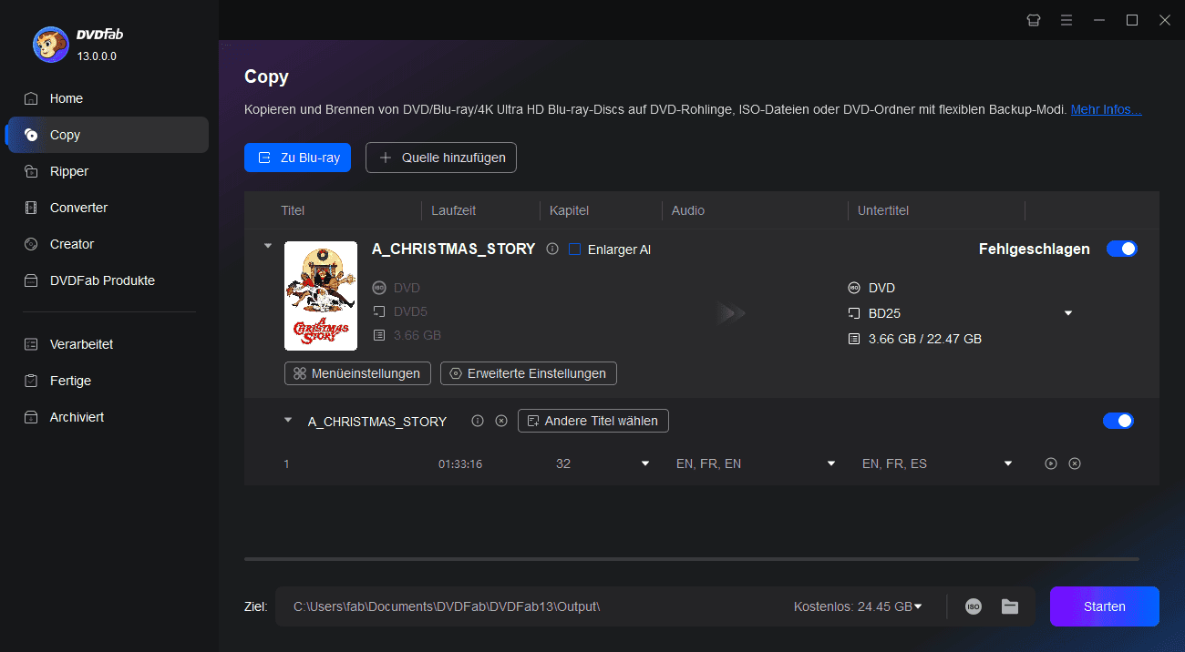 dvdfab dvd to blu-ray converter Anleitung 2