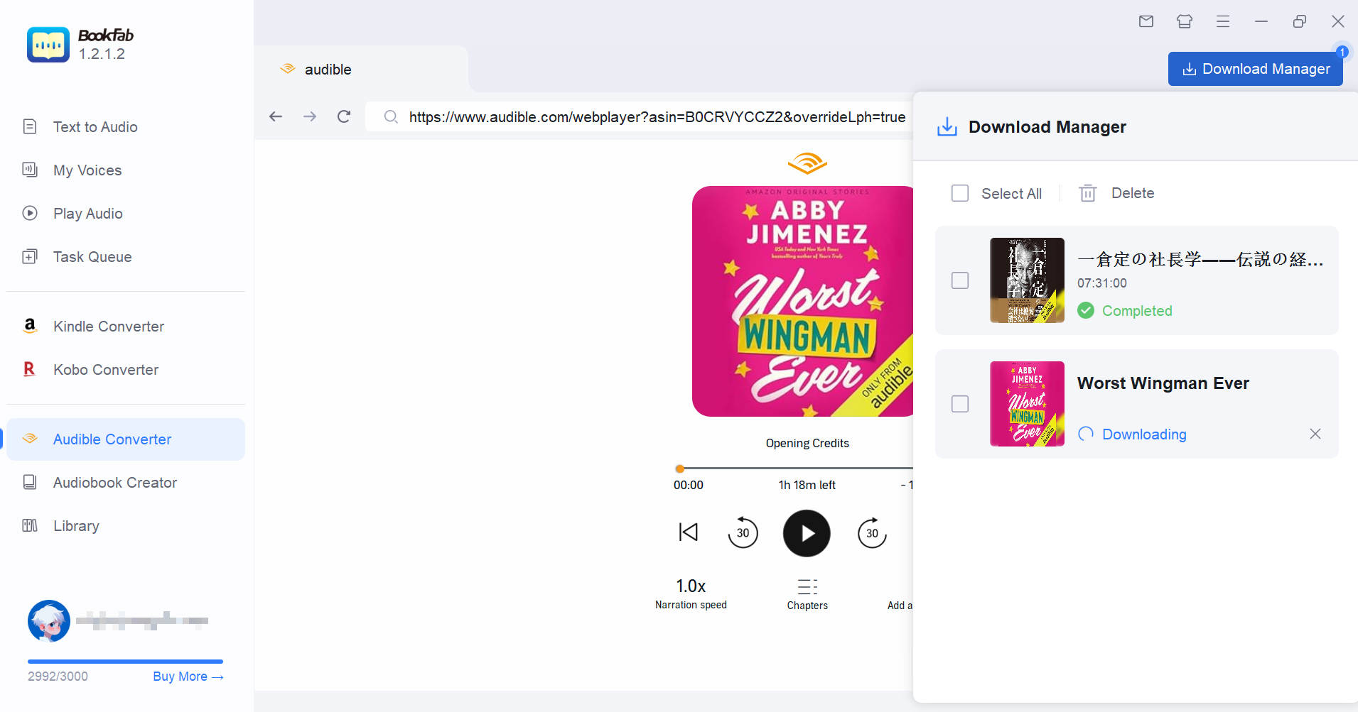 選擇輸出格式並啟動