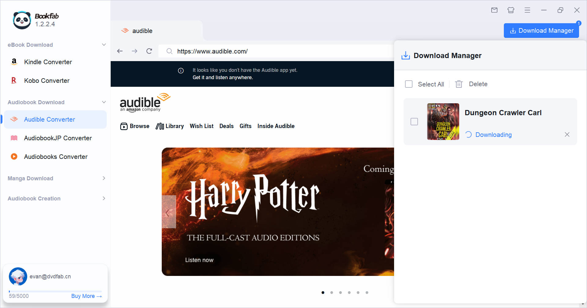 開始下載有聲書