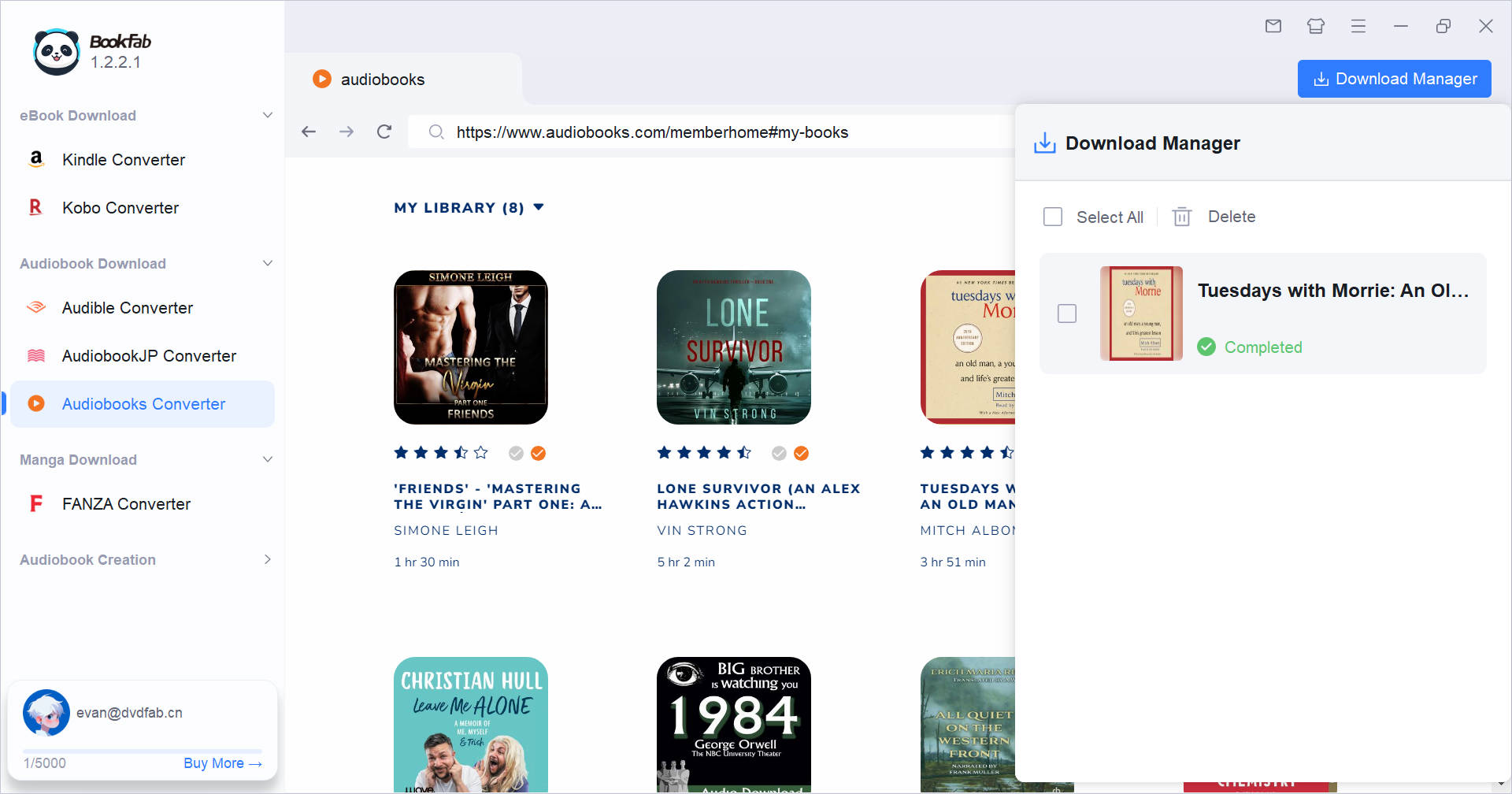 open download manager to monitor ongoing tasks