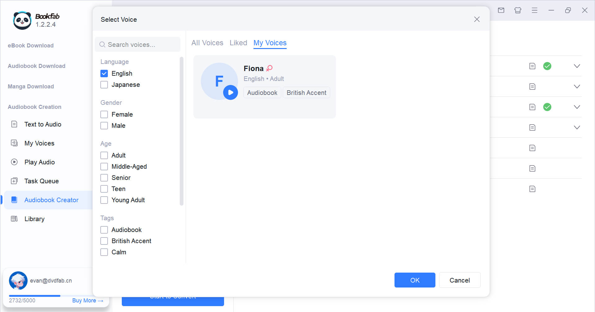 Appliquez la voix clonée à votre projet