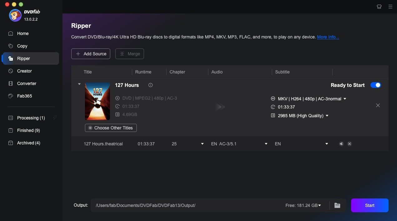 Choose one profile and customize the output DVD video.