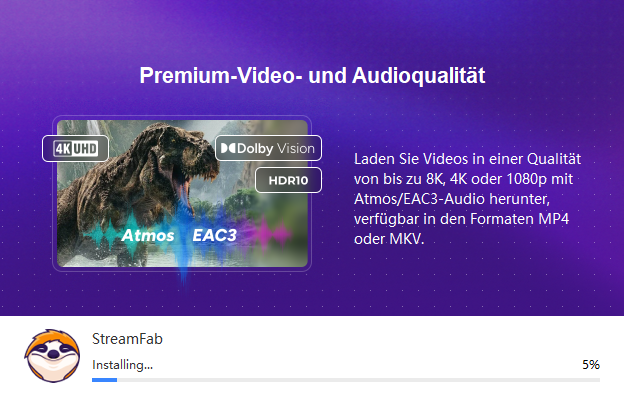 StreamFab Installation abschließen