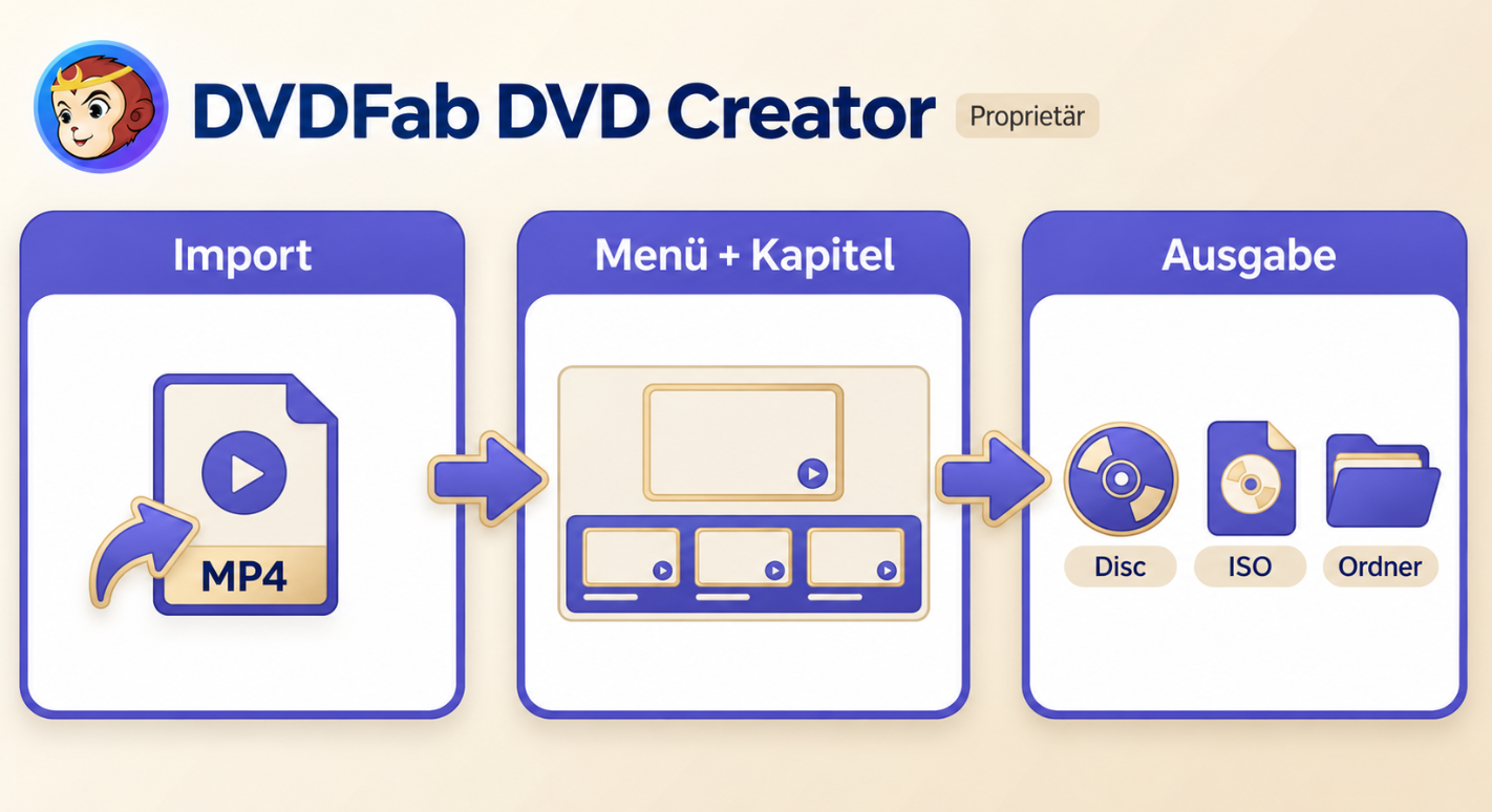 DVDFab DVD Creator für Video-DVDs mit Menü