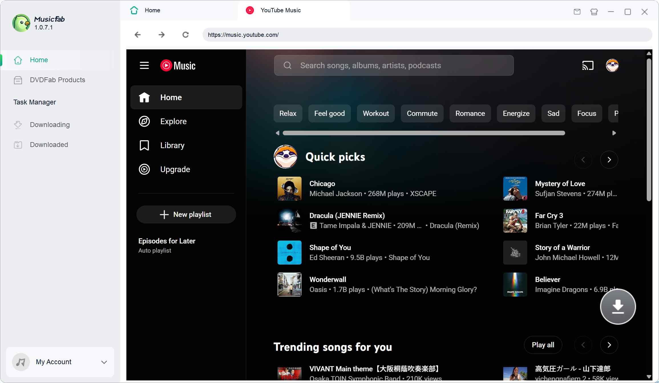 use youtube music converter step 2