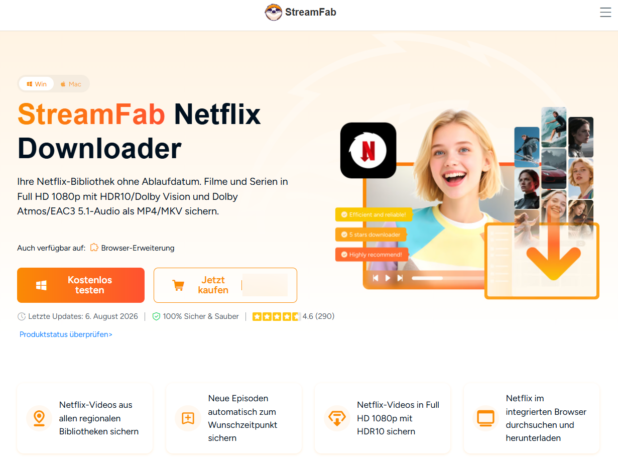 Hochwertiger Netflix Downloader: StreamFab Netflix Downloader