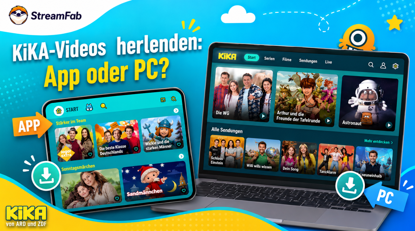 KiKA-Videos herunterladen: App und PC im Vergleich