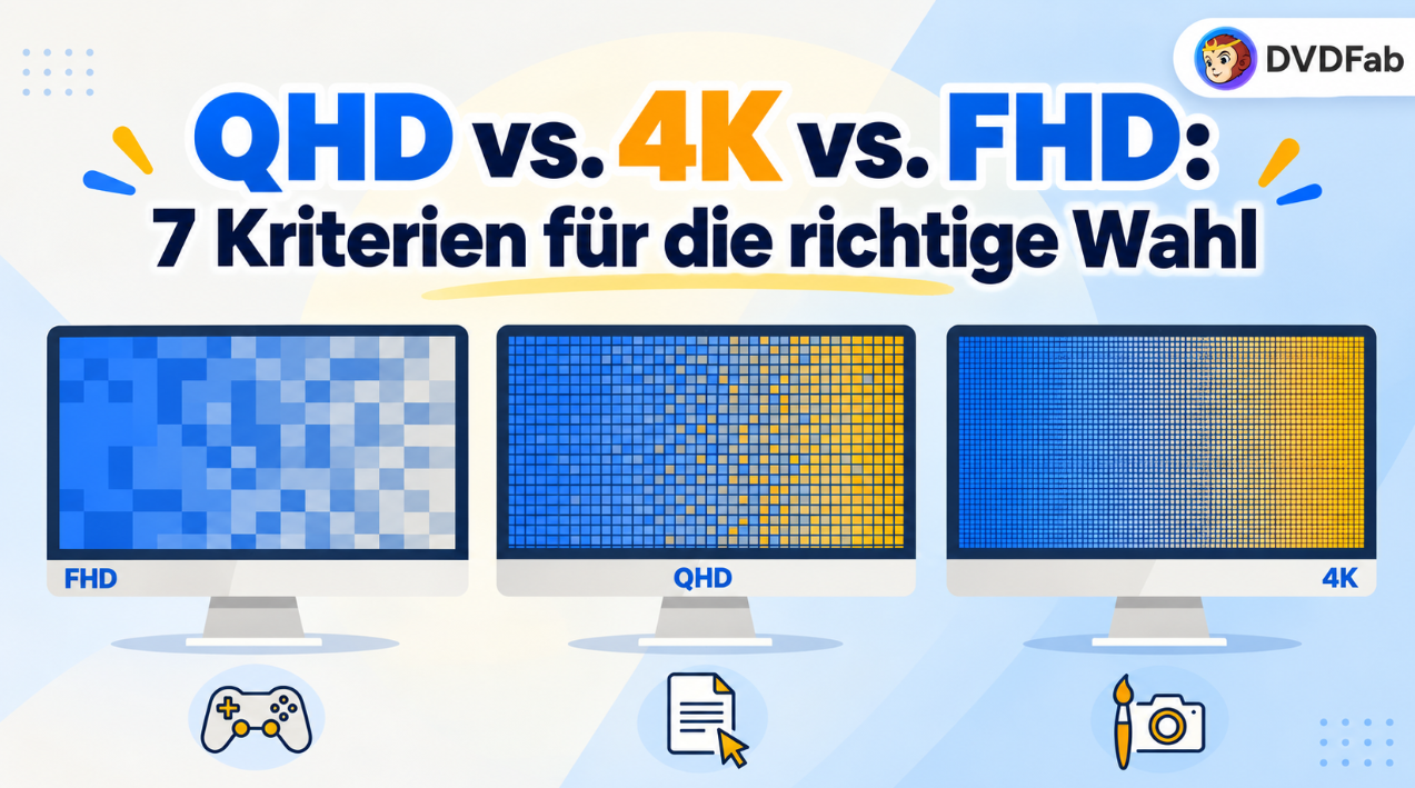 QHD vs. 4K vs. FHD: 7 Kriterien für die richtige Wahl