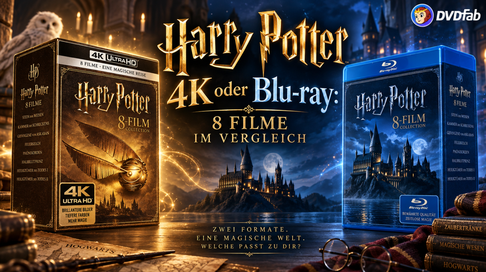 Harry Potter 4K oder Blu-ray: 8 Filme im Vergleich
