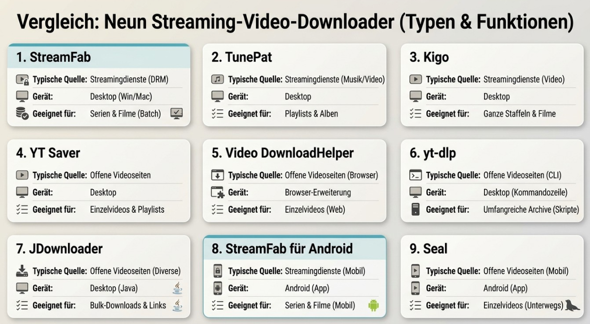 Streaming-Downloader für Netflix, Prime Video und andere Dienste
