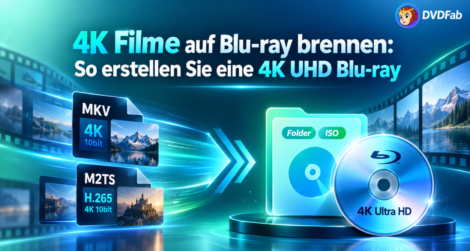 4K Filme auf Blu-ray brennen: So erstellen Sie eine 4K UHD Blu-ray