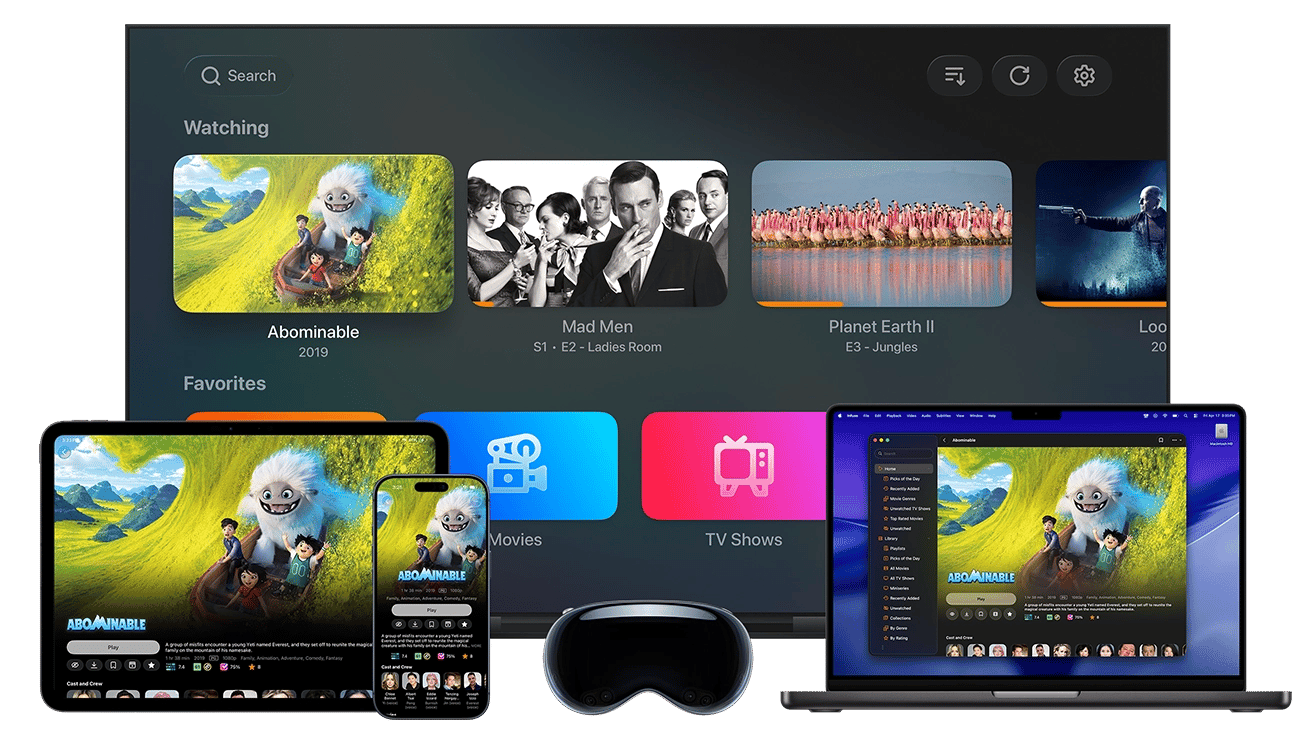 InfuseでiPadからMKVやNASの動画を再生する画面