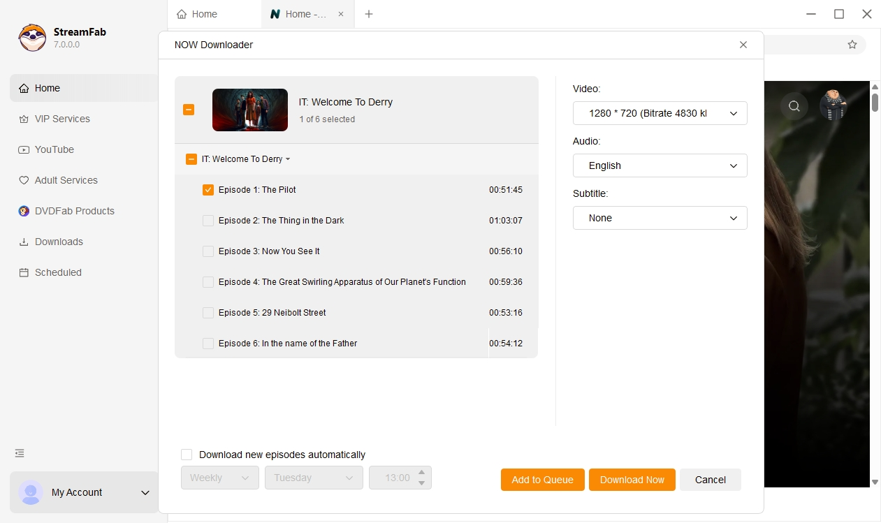 téléchargez les vidéos de now tv avec streamfab now downloader