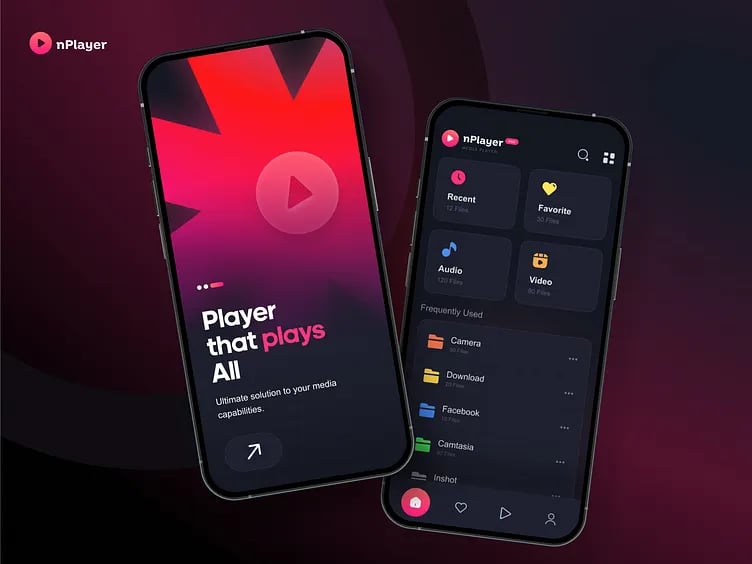 nPlayerでiPadのMKV字幕と音声を設定する画面