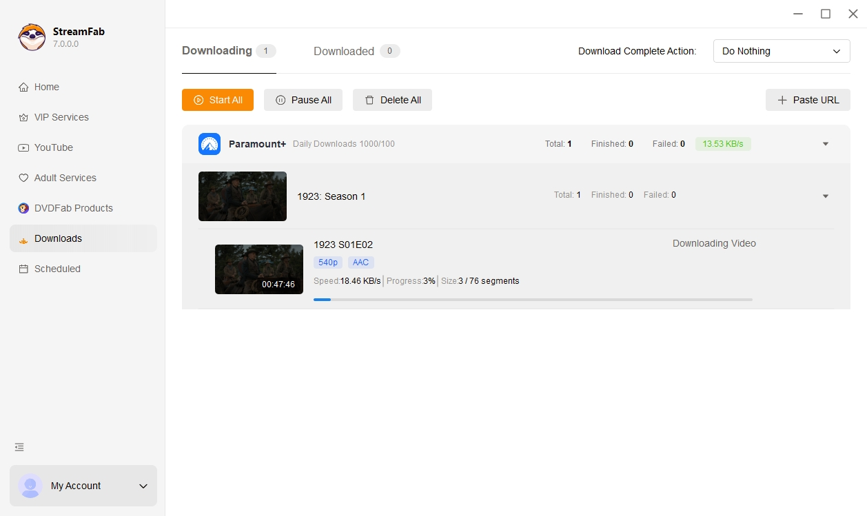 watch paramount+ without Commercials: StreamFab step 3