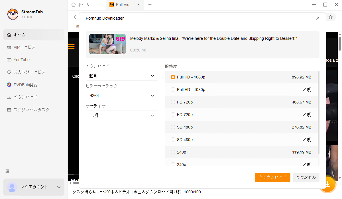 ポルノハブダウンローダーの使い方