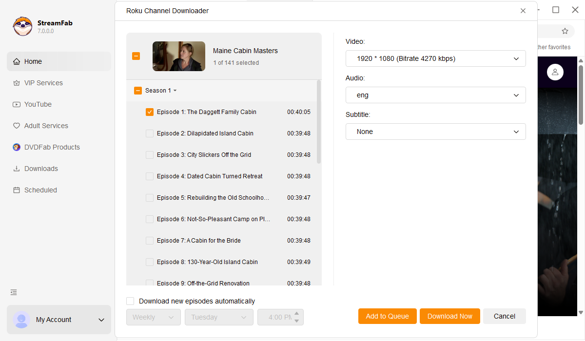 播放roku channel視訊