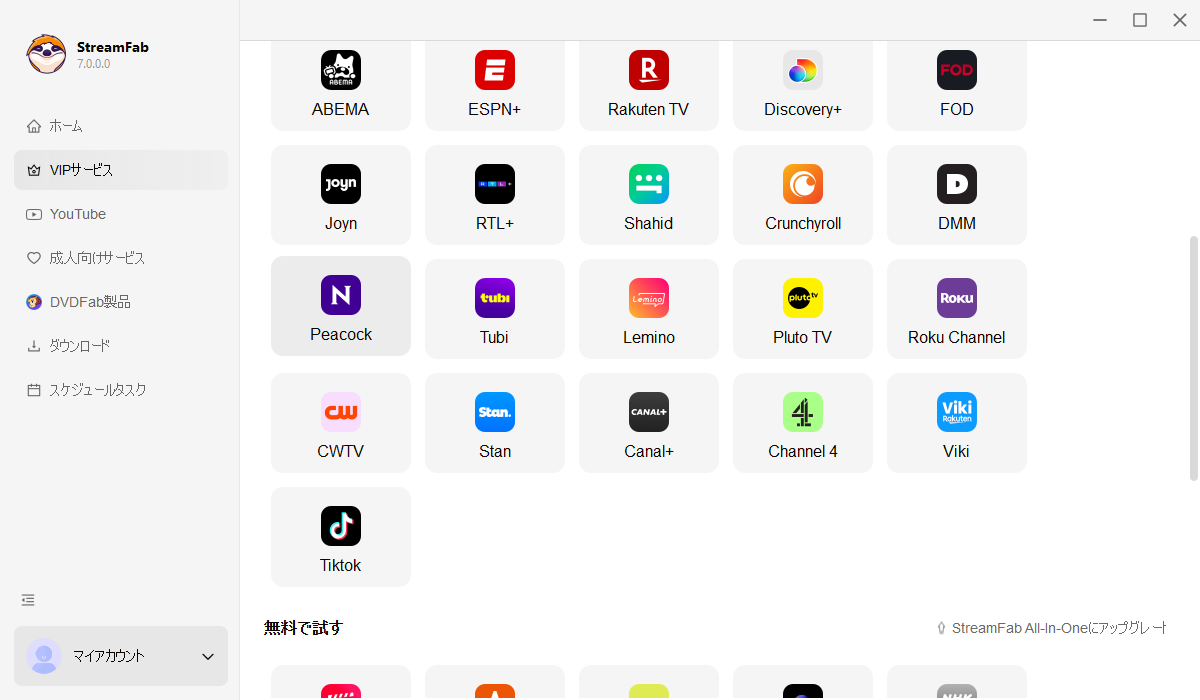 roku チャンネルダウンローダーの起動