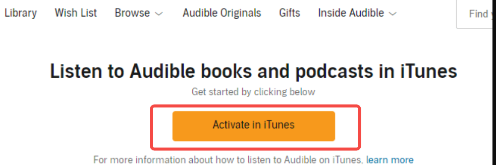 how to listen to audible on mac in itunes