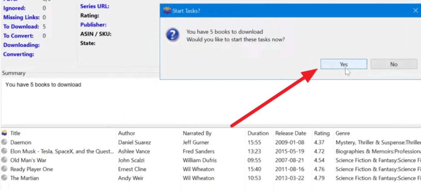 how to download audible books