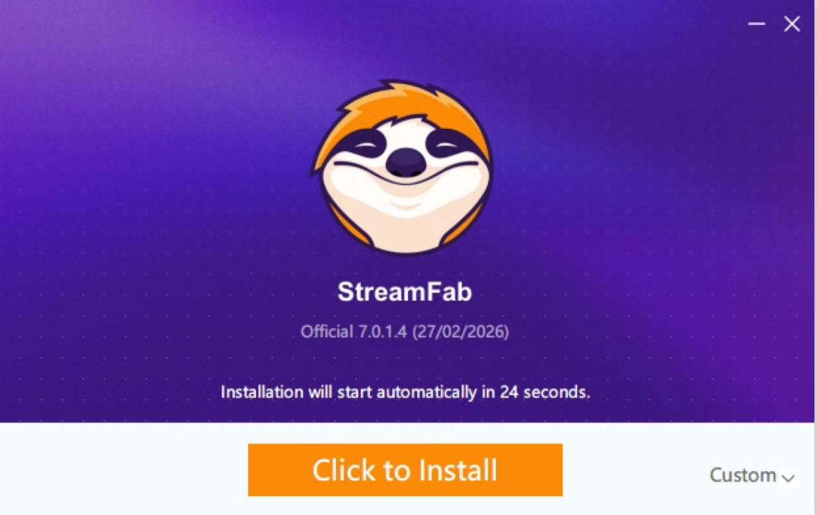 StreamFabのインストール先を選択する画面