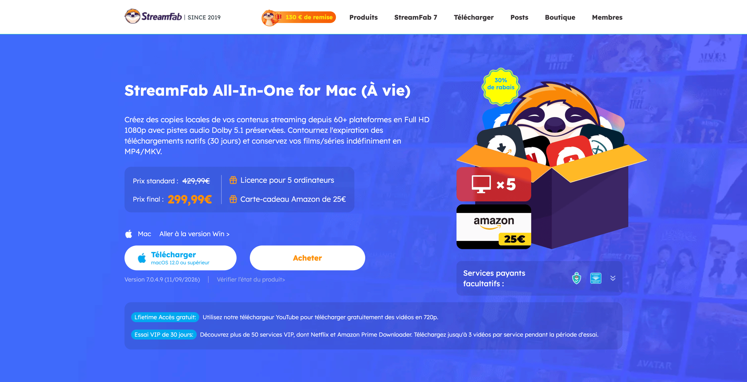 StreamFab All-In-One : choisir une formule pour plusieurs ordinateurs
