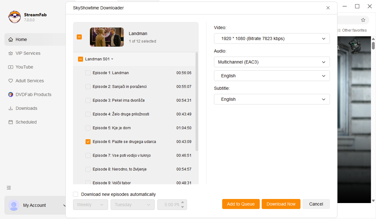 lire des vidéos SkyShowtime downloader