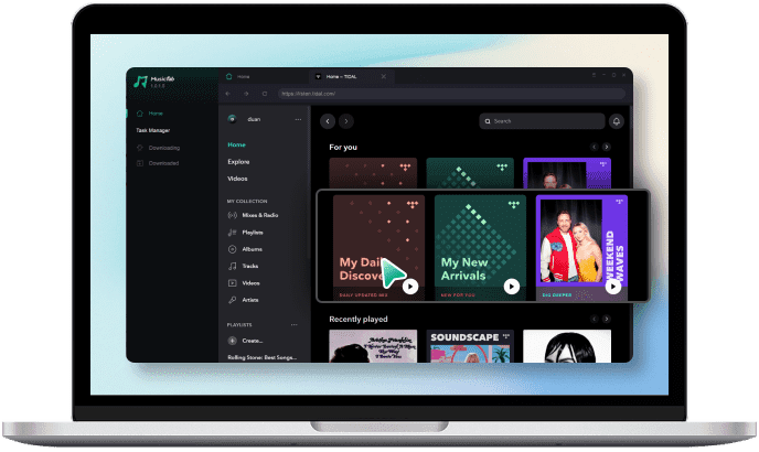 Öffnen Sie MusicFab und melden Sie sich bei TIDAL an