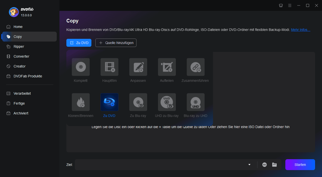 dvdfab blu-ray to dvd converter Anleitung 1