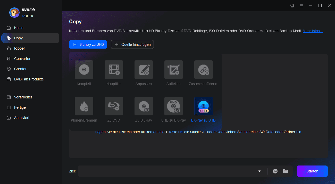 Wie verwenden Sie den DVDFab Blu-ray to UHD Converter