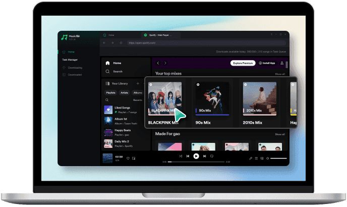 Ausgewählten Spotify-Song suchen und abspielen